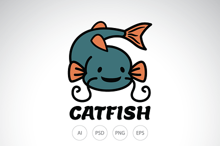 Nice Catfish Logo Template