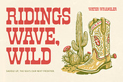 Rodeo Drinks Western Vintage Font, a Slab Serif Font by timelesstype.co (Thumbnail 10 of 20)