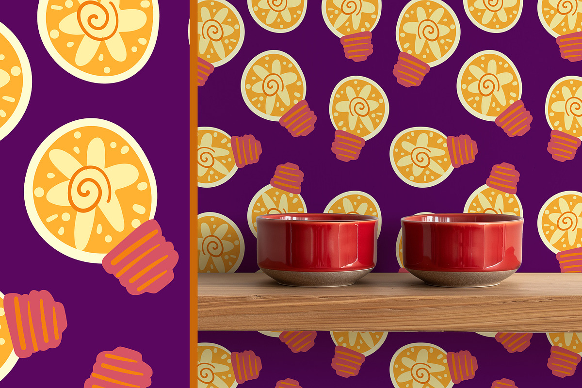 Halloween light clipart & patterns, a Seasonal Illustration by Carpet Tapete Pretzel (Photo 12 of 14)