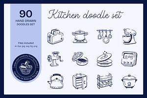 Kitchen Doodle Icon, an Outline Icon by Vectors Market