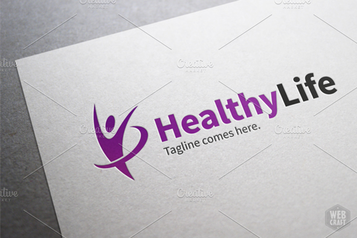Healthy Life Logo Template, a Branding & Logo Template by WebCraft (Photo 3 of 4)