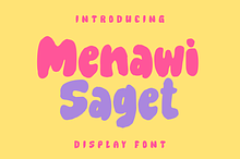 Menawi Saget - Display Font
