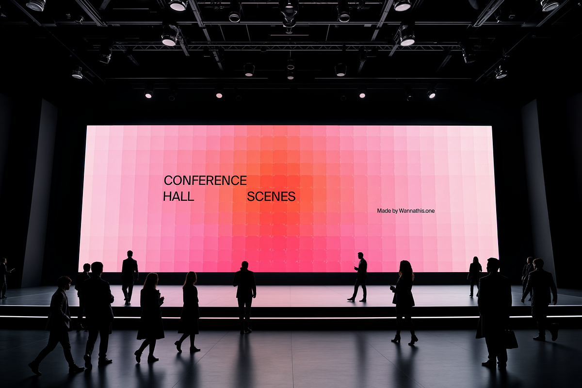 Conference Hall screen mockups, a Mockup by Wannathis.one (Photo 7 of 10)