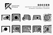 Abstract Soccer Ball and Goal, a Solid Icon by Akatype Studio (Thumbnail 1 of 3)