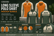 Long Sleeve Polo Shirt Mockup Bundle, a Shirt Mockup by Mockup Power (Thumbnail 3 of 4)