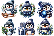 Winter penguin Christmas penguin, an Animal Illustration by AnetArtStore (Thumbnail 2 of 7)
