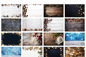 170 Christmas Digital Backgrounds