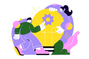 6 Idea Business Vector Illustration, a Person Illustration by denayunebgt (Thumbnail 3 of 3)