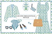 Boho Patterns Blue Green, a Pattern Graphic by RachelStudio (Thumbnail 7 of 10)