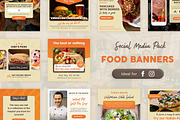 Instagram Food Banners, a Social Media Template by Brandify Studio (Thumbnail 1 of 4)