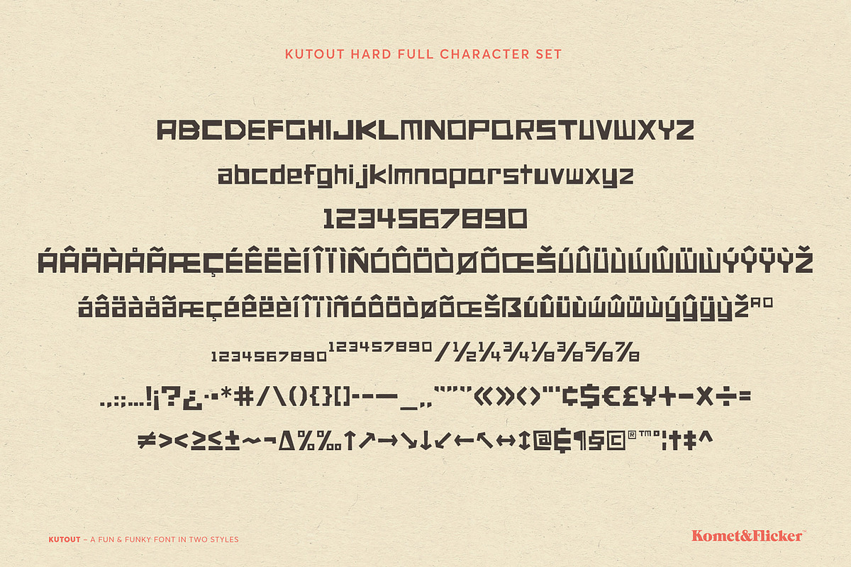 KutOut - A Fun & Funky Font, a Sans Serif Font by Komet & Flicker (Photo 11 of 12)