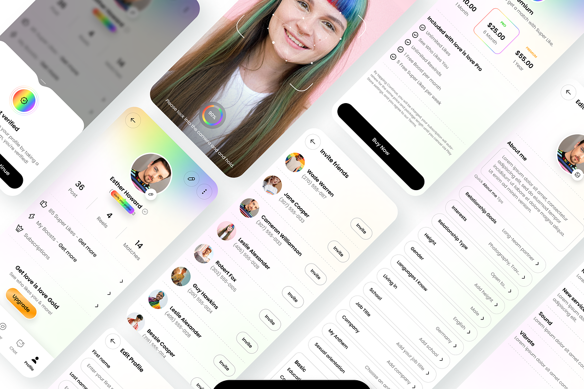 LoveisLove: LGBTQ+ Dating App UI Kit, an UI Kit Template by Fluttertop (Photo 3 of 8)