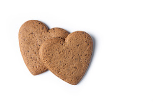 Heart-shaped gingerbread cookies, a Food & Drink Photo by etorres69