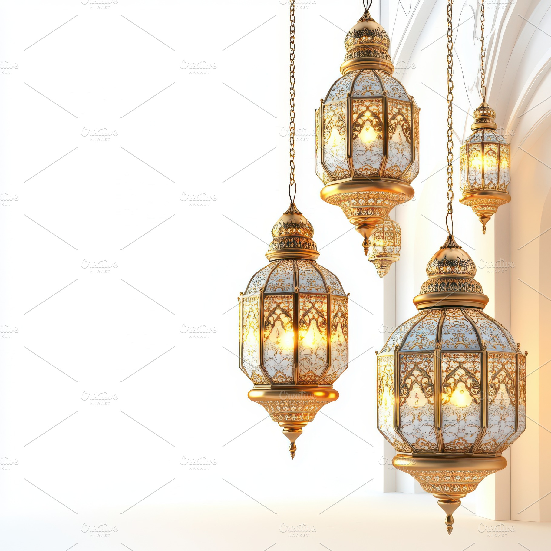 Ramadan kareem beautiful Illuminated, a Food & Drink Photo by Pixeness Studio