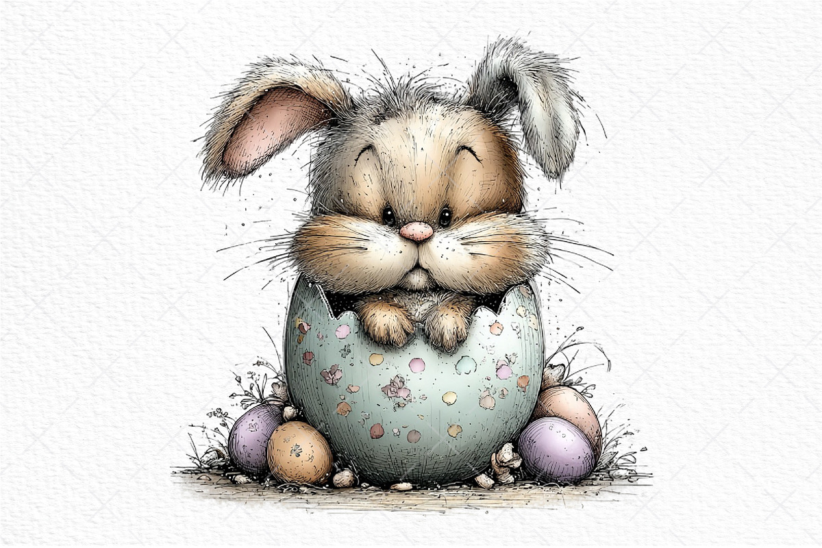 Whimsical Easter Clipart Bundle, an Illustration by Craft Nest (Photo 10 of 11)