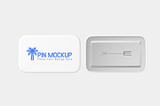 Rectangle Badge Pin Mockup PSD, a Merchandise Mockup by graphypix (Thumbnail 1 of 4)