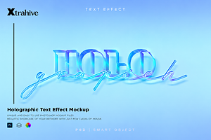 Holographic Texture Text Effect, a Layer Style Add-On by Xtrahive