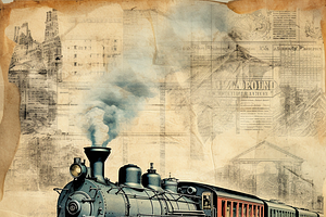 Vintage Train Scrapbook