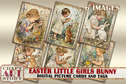 Easter little girls Bunny Collage, a Person Illustration by CraftArtStory (Thumbnail 1 of 4)