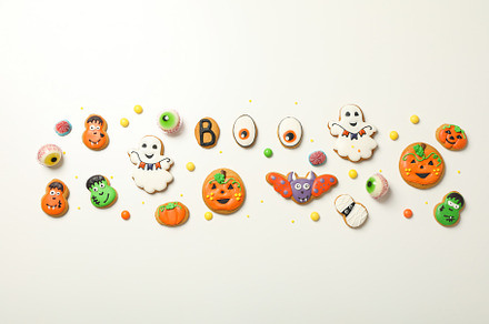 Concept of Halloween sweets, funny sweets, top view, a Holiday Photo by AtlasStudio PRO