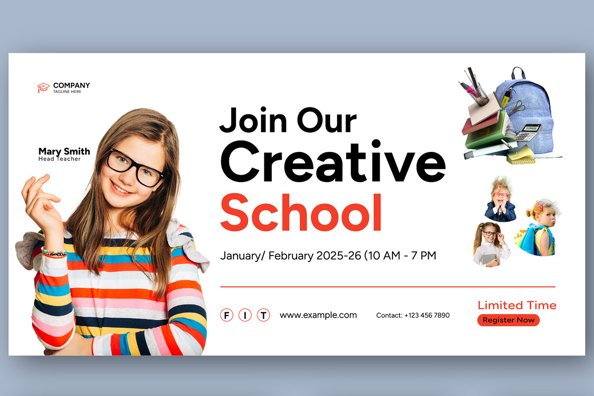 Education Web Banner Template Layout, an UI Kit Template by CreativeShaper (Photo 2 of 4)