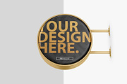 Round Signboard PSD Mockup, a Product Mockup by GreatFruit (Thumbnail 3 of 7)