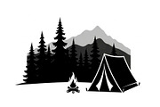 50 Camping Mountain Vector Bundle, an Illustration by jahid234 (Thumbnail 23 of 51)