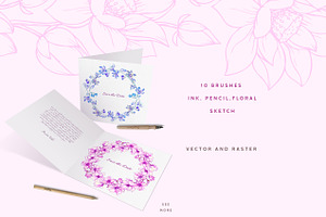 Vector Floral Brush Ollection