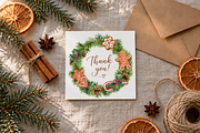 Watercolor Christmas Wreath Creator, a Seasonal Illustration by Where summer is (Thumbnail 13 of 13)