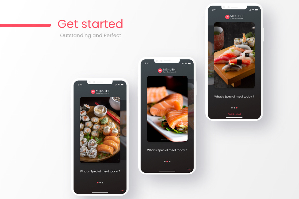 Sushi Restaurant App Mobile UI Kits, an UI Kit Template by Artmeesri (Photo 3 of 8)
