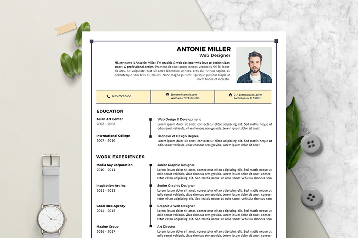 Cover Letter & Resume Template, a Resume Template by Hito Graphic (Photo 2 of 8)