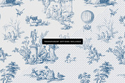 Toile De Jouy Seamless Patterns, a Pattern Graphic by Century Library (Thumbnail 7 of 8)