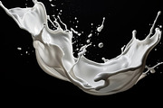 36 Milk Splashes on black background, an Object Illustration by Handmadefont (Thumbnail 5 of 10)