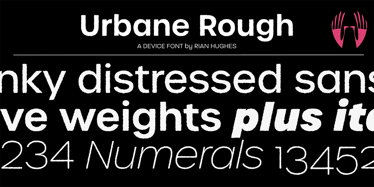 Urbane Rough, a Sans Serif Font by Device (Photo 1 of 6)