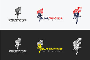 Space Adventure Logo Template