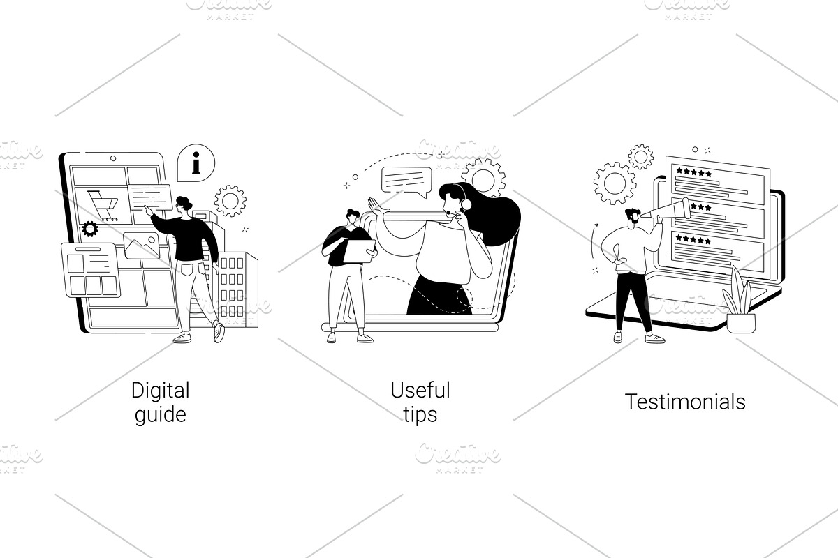 Customer help abstract concept, an Illustration by Visual Generation