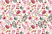 October Watercolor Patterns Set, a Pattern Graphic by Webvilla Studio (Thumbnail 5 of 10)