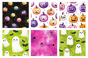 Neon Halloween Digital Paper Pack, a Pattern Graphic by SinaCreation (Thumbnail 3 of 5)
