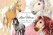 The Love Horse Set, an Illustration by Jen Digital Art (Thumbnail 1 of 10)
