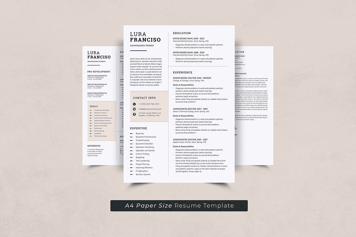 Resume Template, a Resume Template by DesignDevisers (Photo 4 of 10)