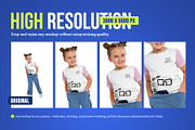 Realistic Kids Girl T-Shirt Mockups, a Shirt Mockup by Hi, Mock-Up! (Thumbnail 4 of 13)