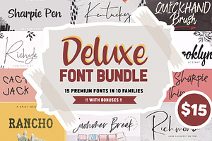 Deluxe Font Bundle + Bonuses