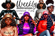 Weekly Motivation Black Girl PNG, a Person Illustration by Tanya Kart (Thumbnail 1 of 8)