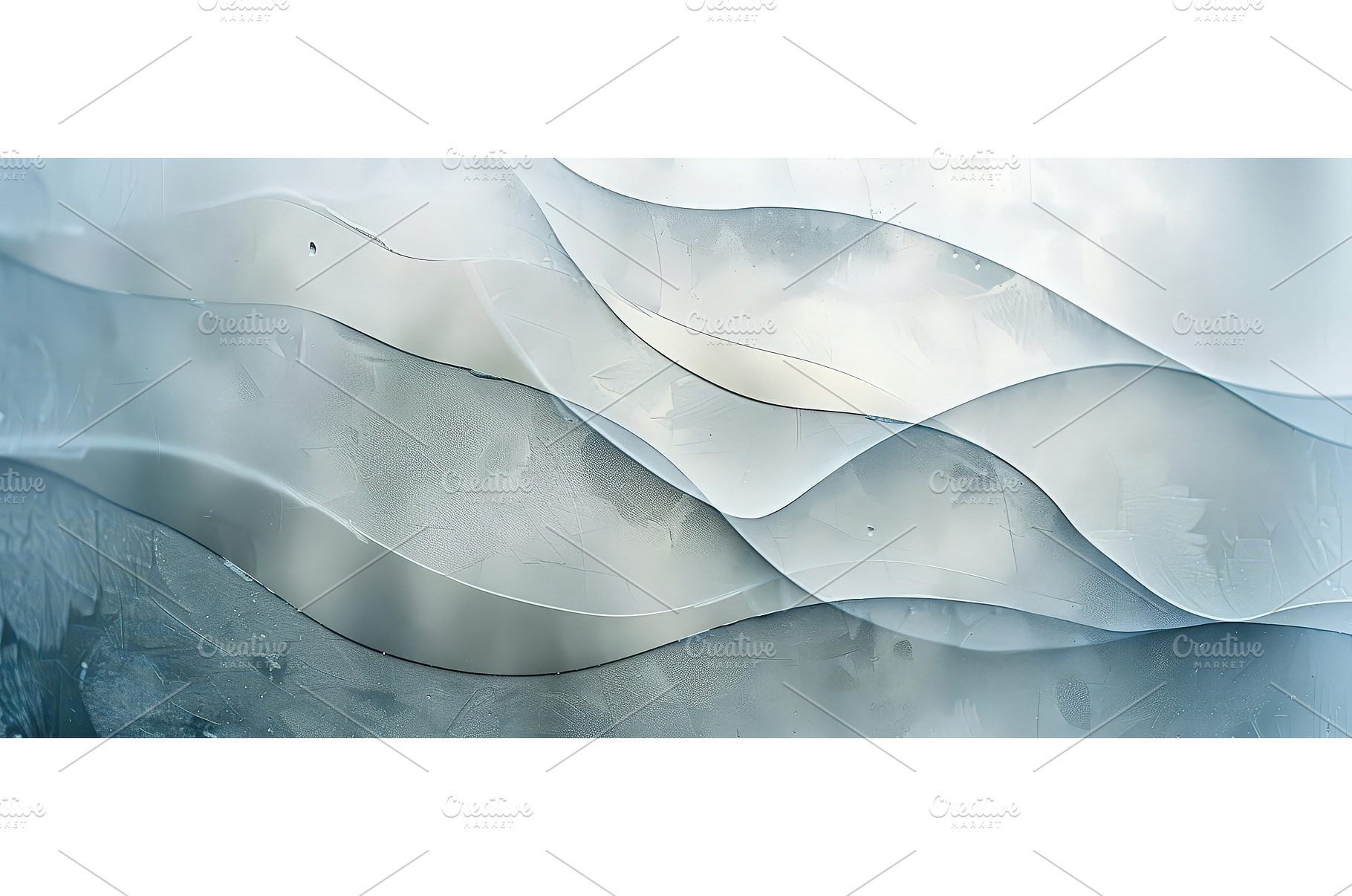 Abstract Frosted Glass Waves in Cool, an Abstract Photo by piter.goskov