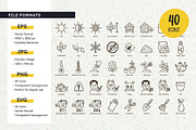 Plant Care Doodle Icons, an Outline Icon by insemar (Thumbnail 3 of 4)