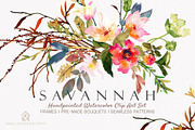 Savannah - Watercolor Floral Set, a Graphic by SmallHouseBigPony (Thumbnail 1 of 12)