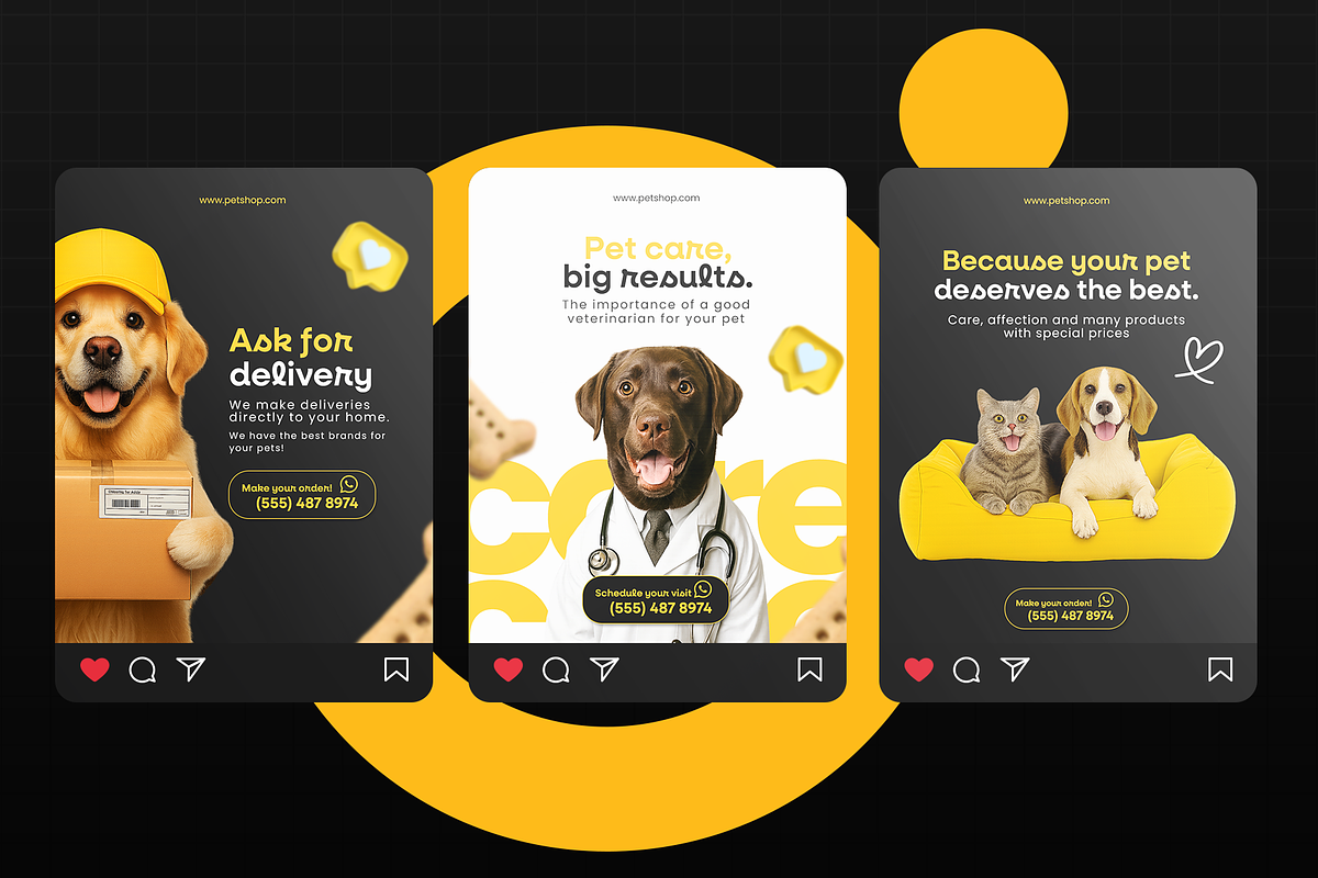 Social Media – PetShop (Psd+Canva), a Social Media Template by Nina Shaw (Photo 5 of 11)