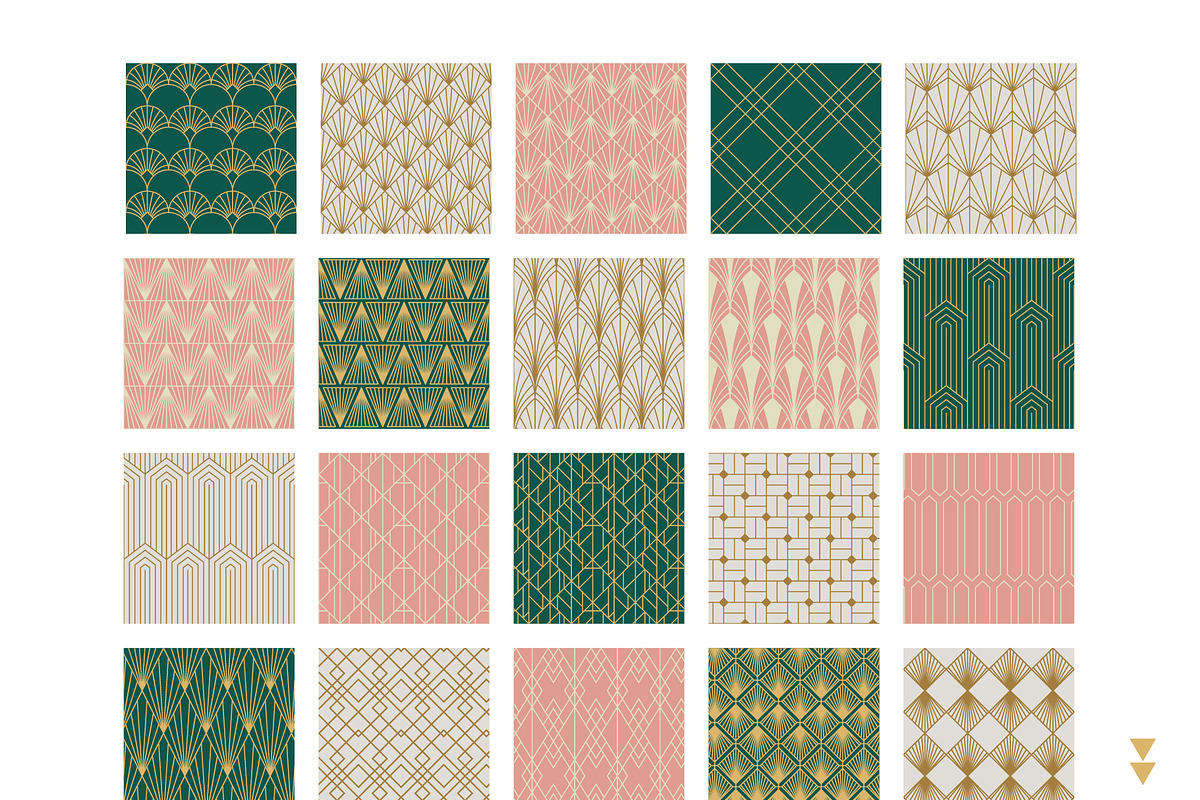 ART DECO Seamless Patterns, a Pattern Graphic by AnnArt (Photo 7 of 8)