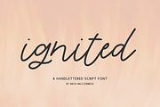 Ignited Script, a Handwritten Font by Beck McCormick (Thumbnail 1 of 10)
