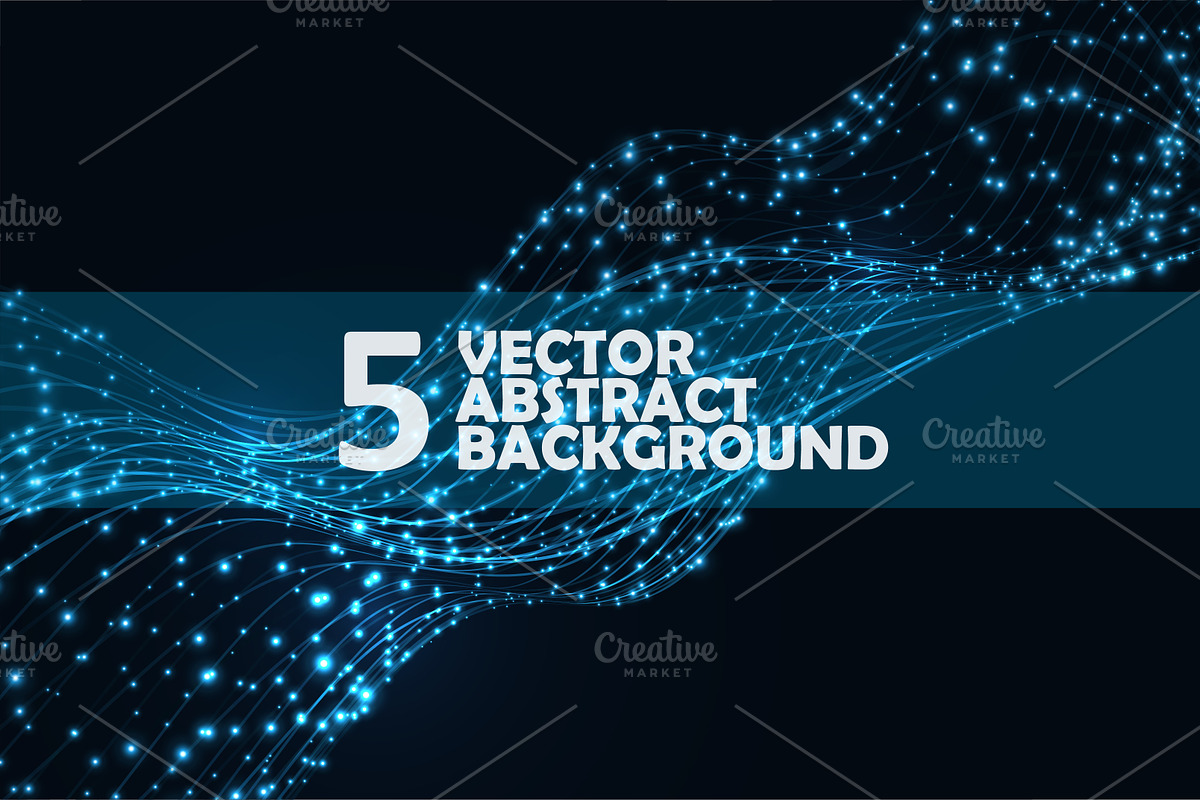 Futuristic particles and lines, a Pattern Graphic by majcot | Creative ...